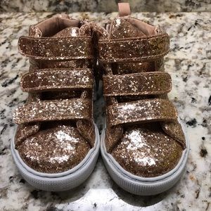 Rose Gold Glitter Hi top
